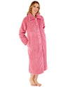 Slenderella Womens 46" Waffle Fleece Button Dressing Gown