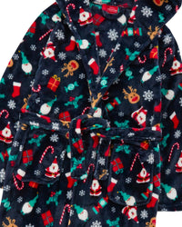 Kids Christmas Hooded Dressing Gown