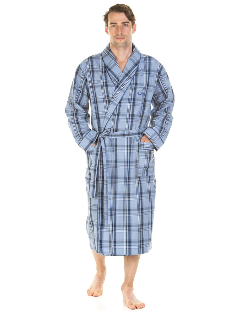 Haigman Mens 100% Poplin Cotton Dressing Gown