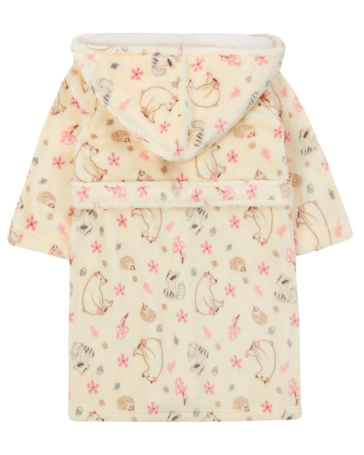 Girls Cream Woodland Dressing Gown