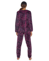 Follow That Dream Womens Zebra Print Fleece Pyjamas