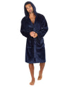 Pierre Roche Mens Polished Hooded Dressing Gown