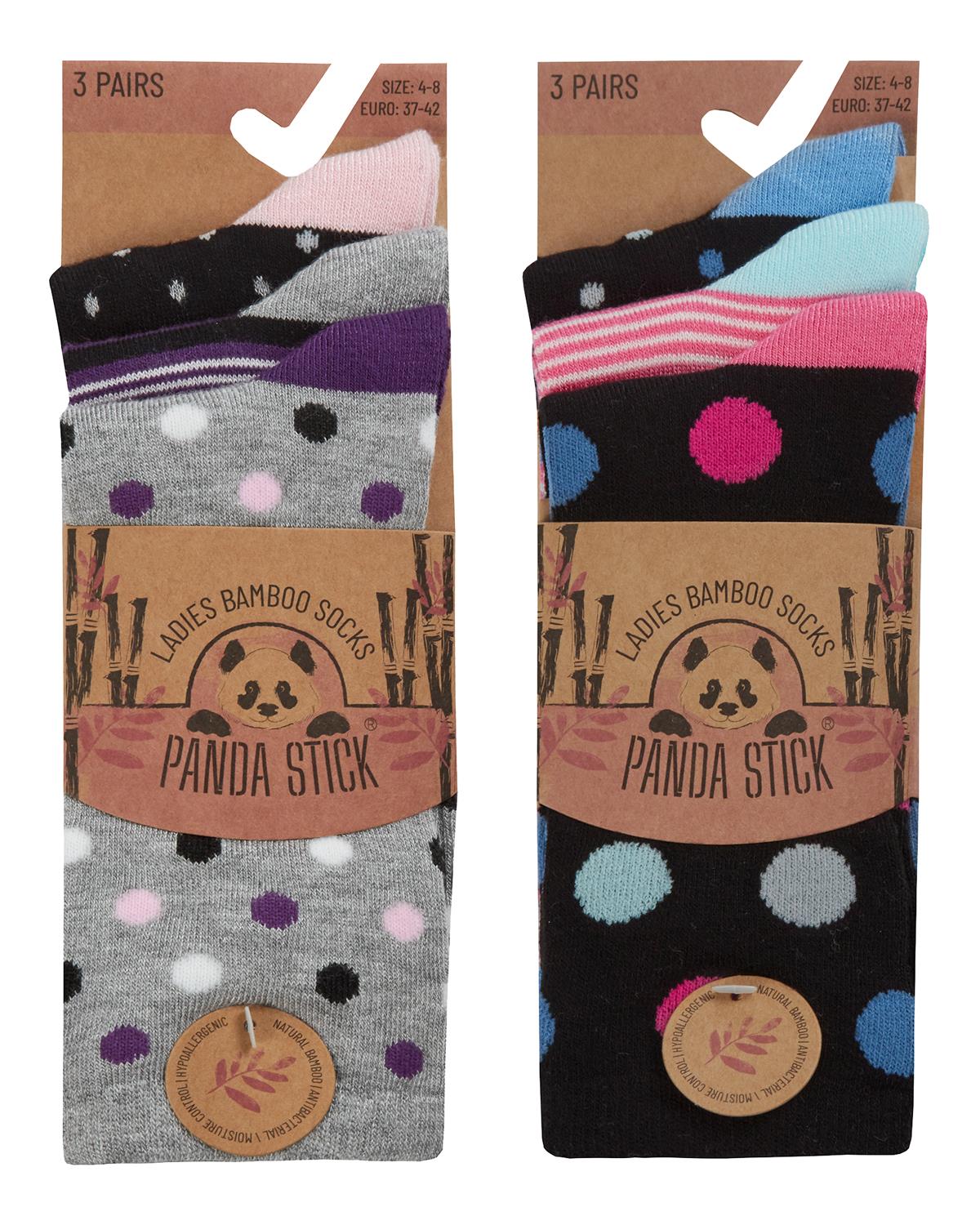 Womens 6 Pack Spot Mix Bamboo Socks