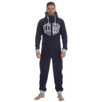 Mens Varsity Fleece Hooded Onesie