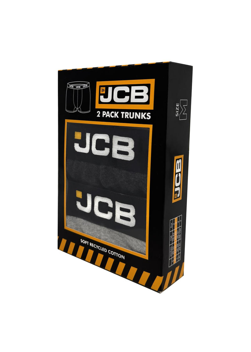 JCB Mens 2 Pack Cotton Trunks