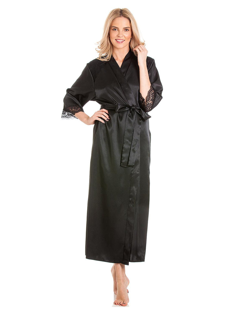 Lady Olga Womens Luxury Satin Dressing Gown