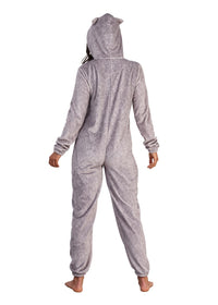 Loungeable Womens Grey Raccoon Onesie