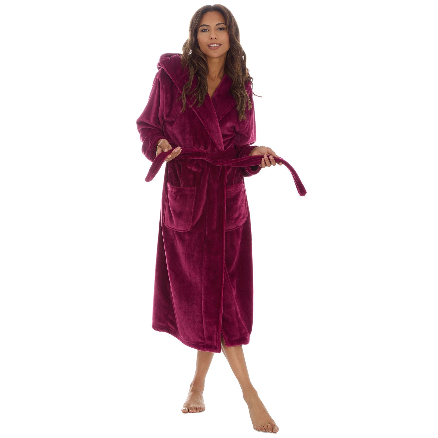 Forever Dreaming Womens Shimmer Fleece Dressing Gown