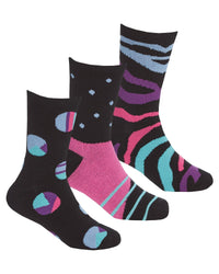 6 Pairs Girls Bamboo Abstract Mix Socks