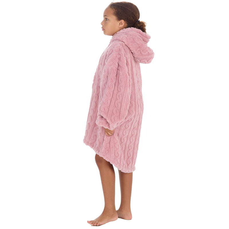 Huggable Kids Sherpa Cable Fleece Snuggle Hoodie