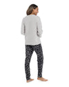 Foxbury Womens Sloth Fleece Pyjamas