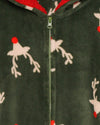 Kids Green Forest Reindeer Onesie