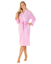 La Marquise Womens Cotton Dots Robe