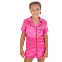 Slumber Party Girls Satin Short Pyjamas