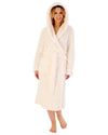 Slenderella Womens Luxury Flannel Fleece 46" Hooded Robe