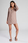 Loungeable Womens Mink Super Soft Button Nightshirt