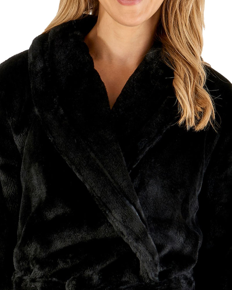 Slenderella Womens Luxury Flannel Fleece 48" Robe