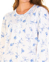 La Marquise Womens Two Flowers Cuddleknit Nightie