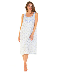 La Marquise Womens Primrose in Bloom Jersey Sleeveless Nightie