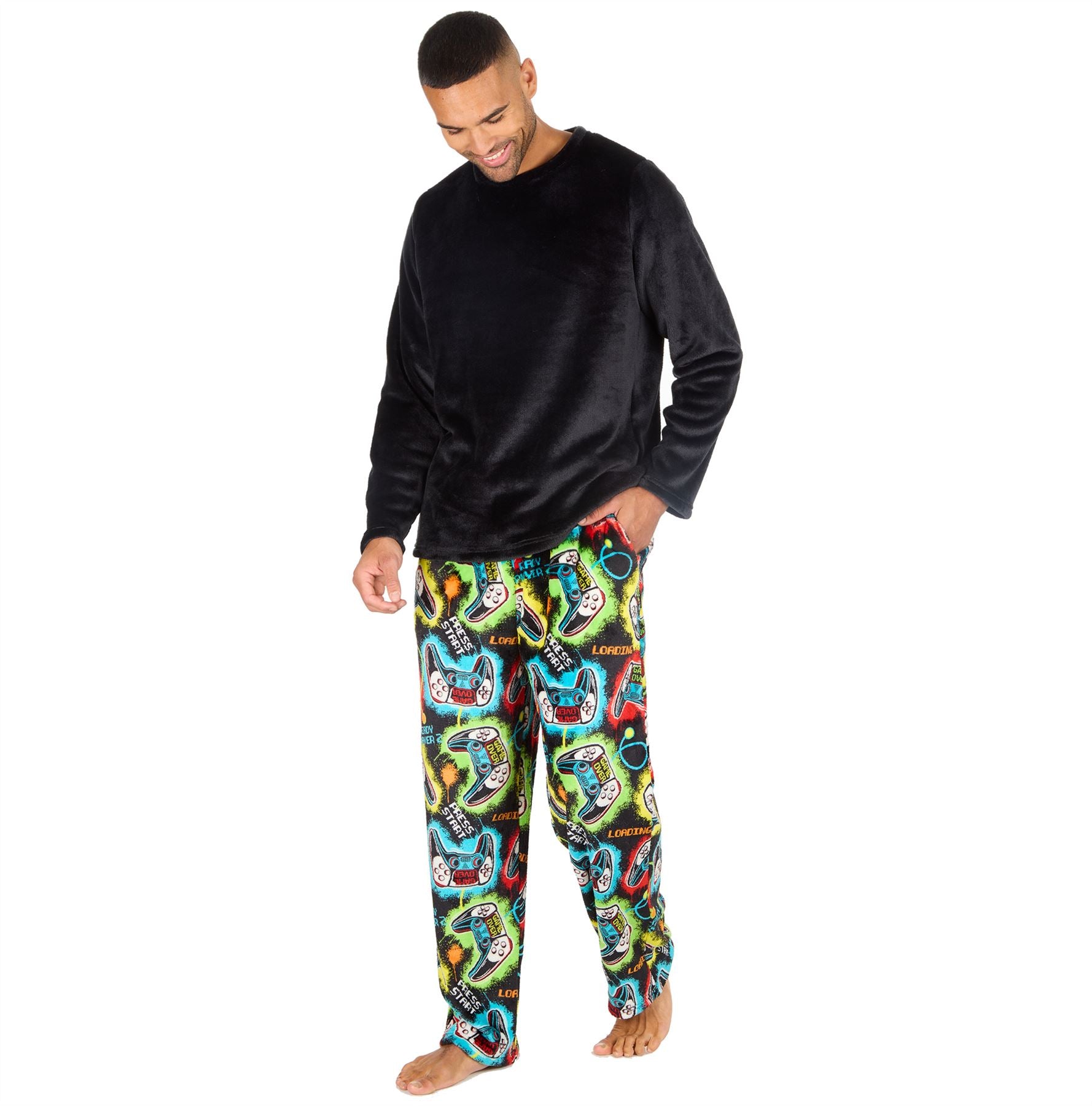 Cargo Bay Mens Polished Fleece Gaming Pyjamas