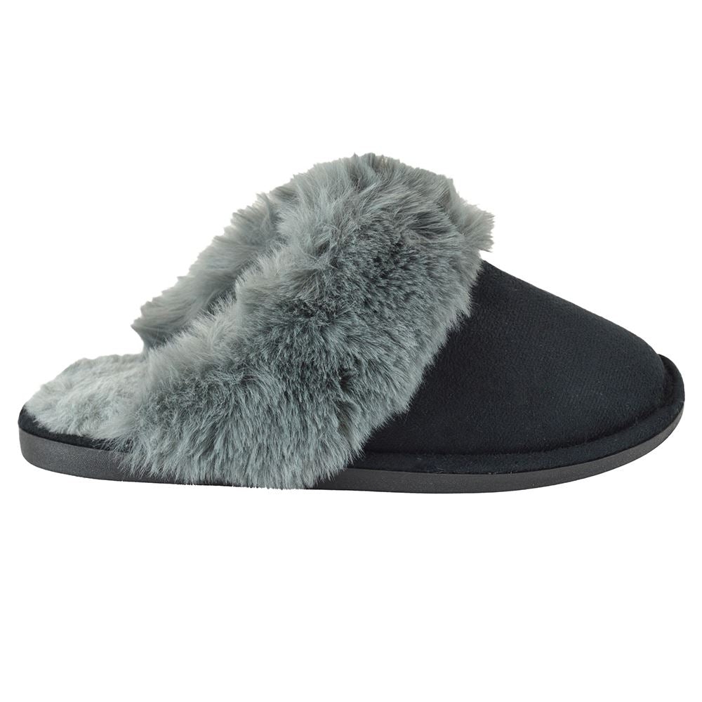 Follow That Dream Womens Faux Fur Lined Slippers