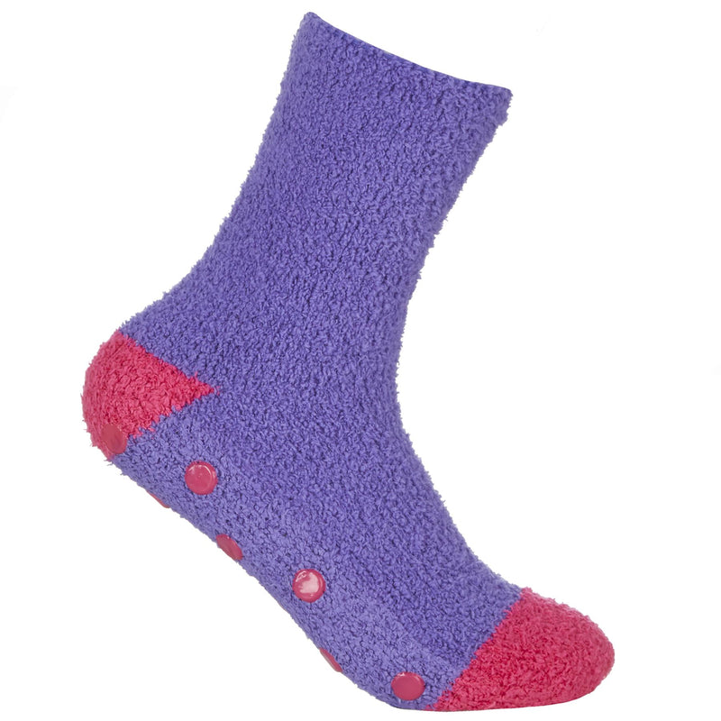 Forever Dreaming Womens 4 Pack Striped Slipper Socks