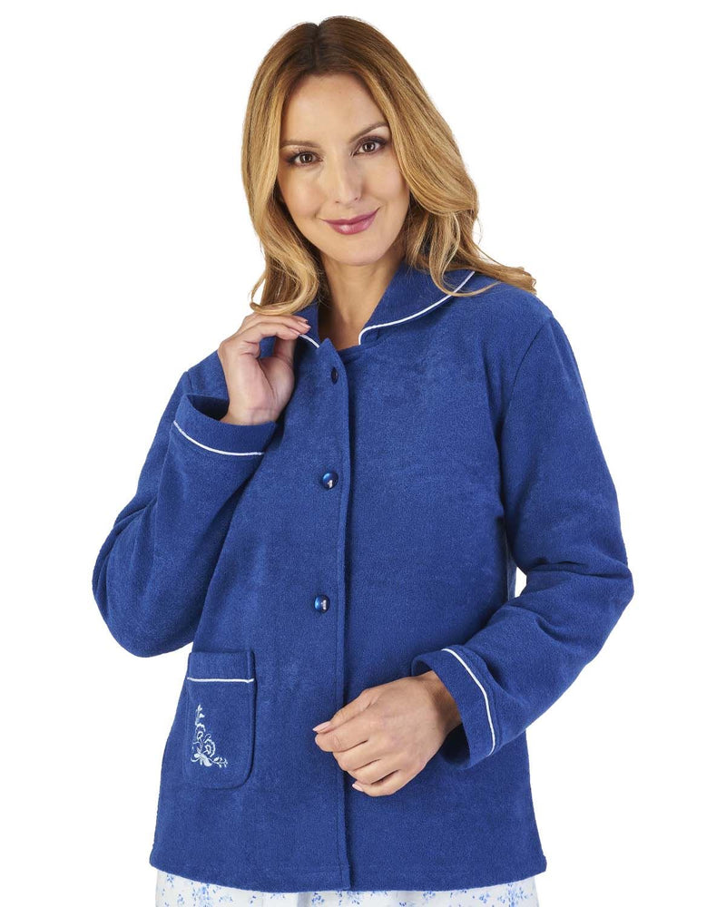 Slenderella Womens Boucle Fleece Bed Jacket