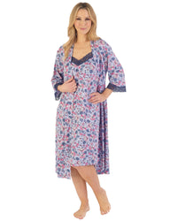 Gaspé Womens Supersoft Floral Kimono Robe