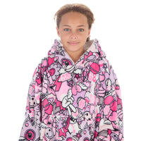 Huggable Girls Pink Sticker Snuggle Hoodie