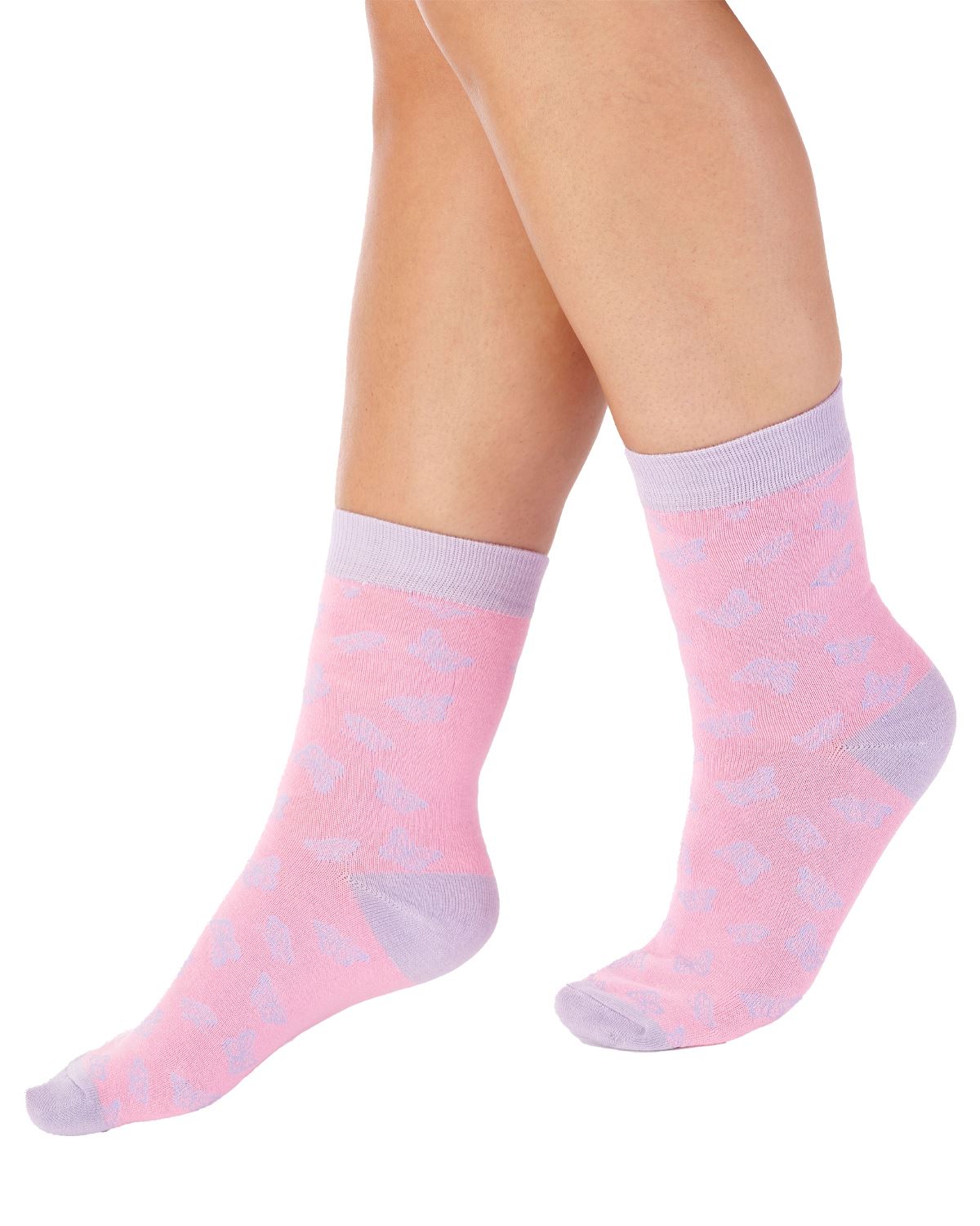 Slenderella Womens 2 Pack Butterfly Bamboo Socks