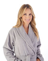 Slenderella Womens Rib Textured Towelling Dressing Gown