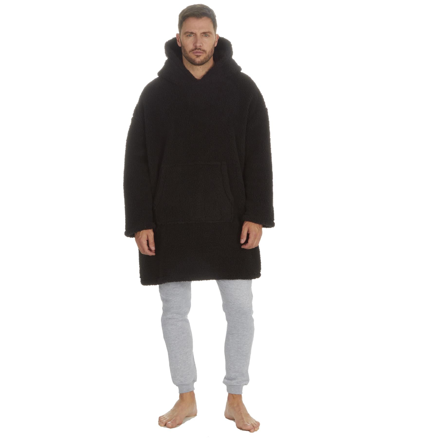 Huggable Mens Borg Fleece Oversized Hoodie