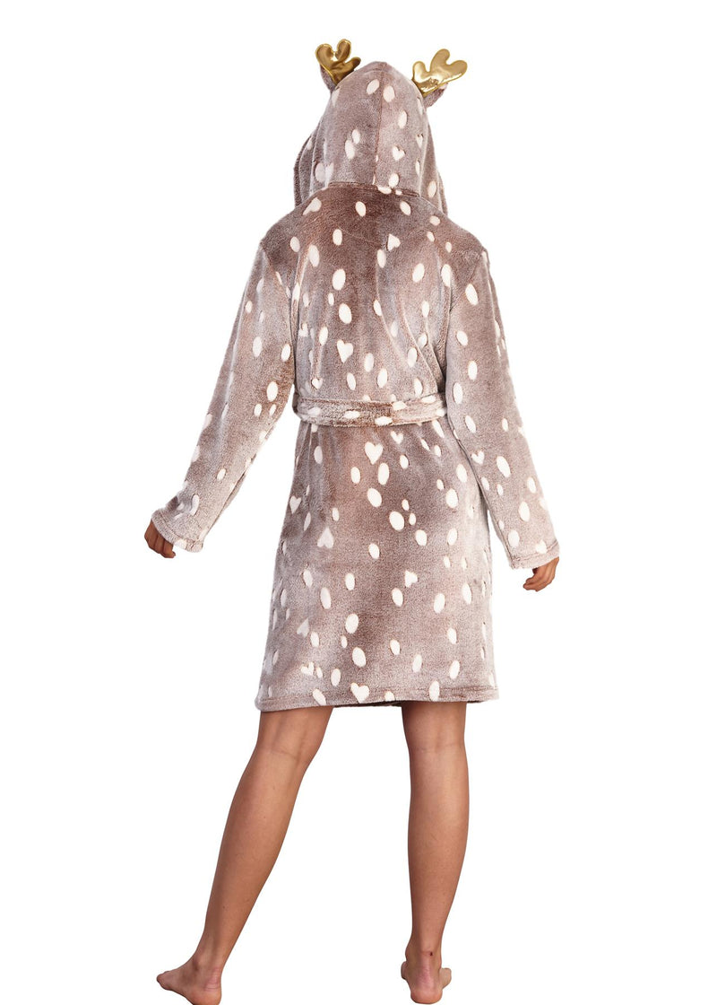 Loungeable Womens Reindeer Dressing Gown