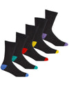 Pierre Roche 5 Pairs Mens Marl Heel & Toe Socks