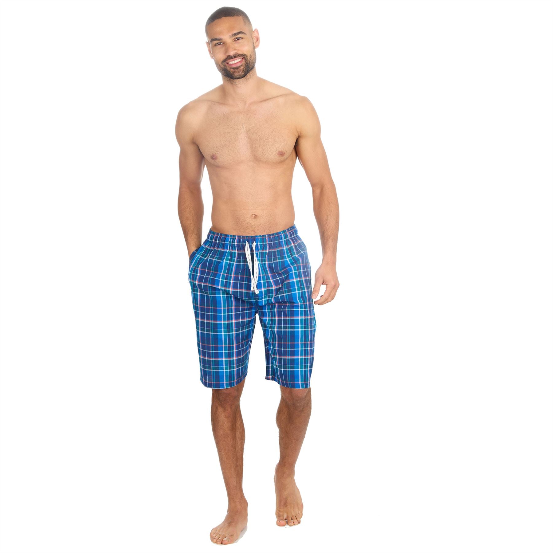 Cargo Bay Mens Check Lounge Shorts