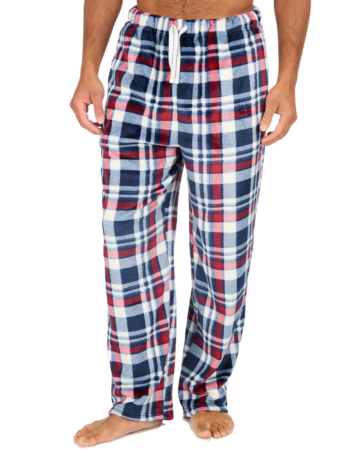 Cargo Bay Mens Polished Fleece Check Lounge Pants