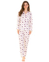 Sue Marks Womens Misty Dots Long Sleeve Button Pyjamas