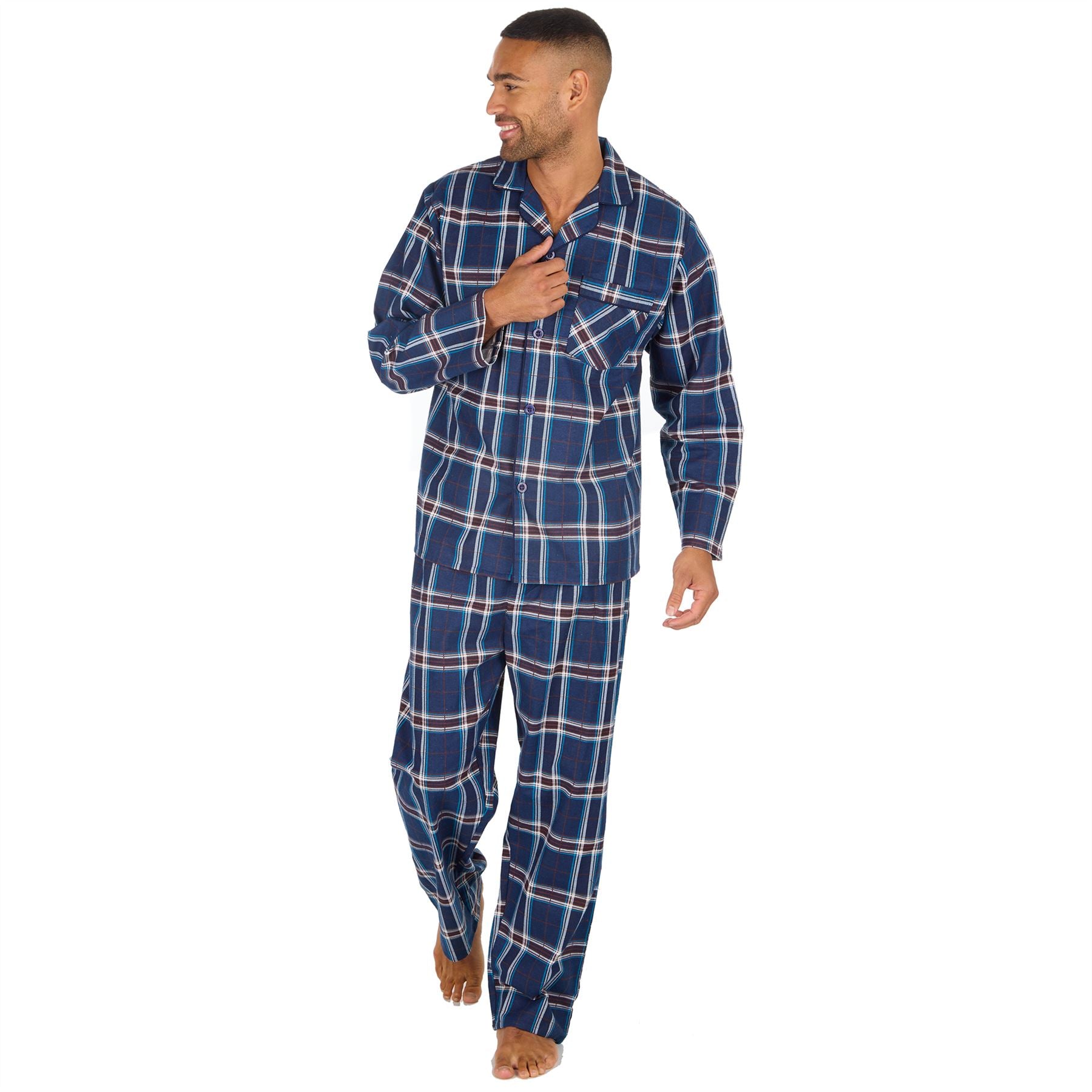 Cargo Bay Mens Flannel Check Pyjamas