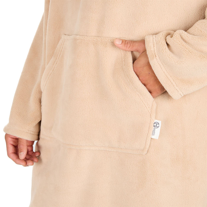 Huggable Adults Plain Oversized Fleece Hoodie