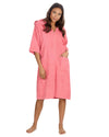 Forever Dreaming Womens Hooded Zip Towelling Bathrobe