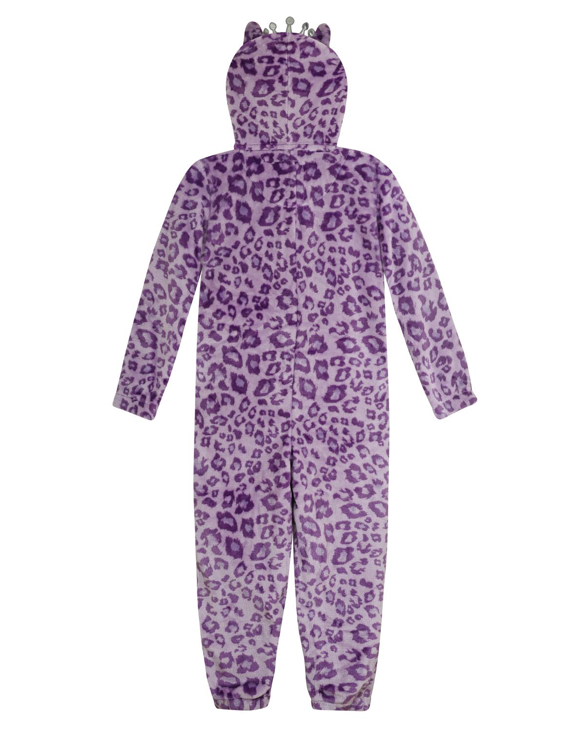 Girls Purple Princess Leopard Onesie