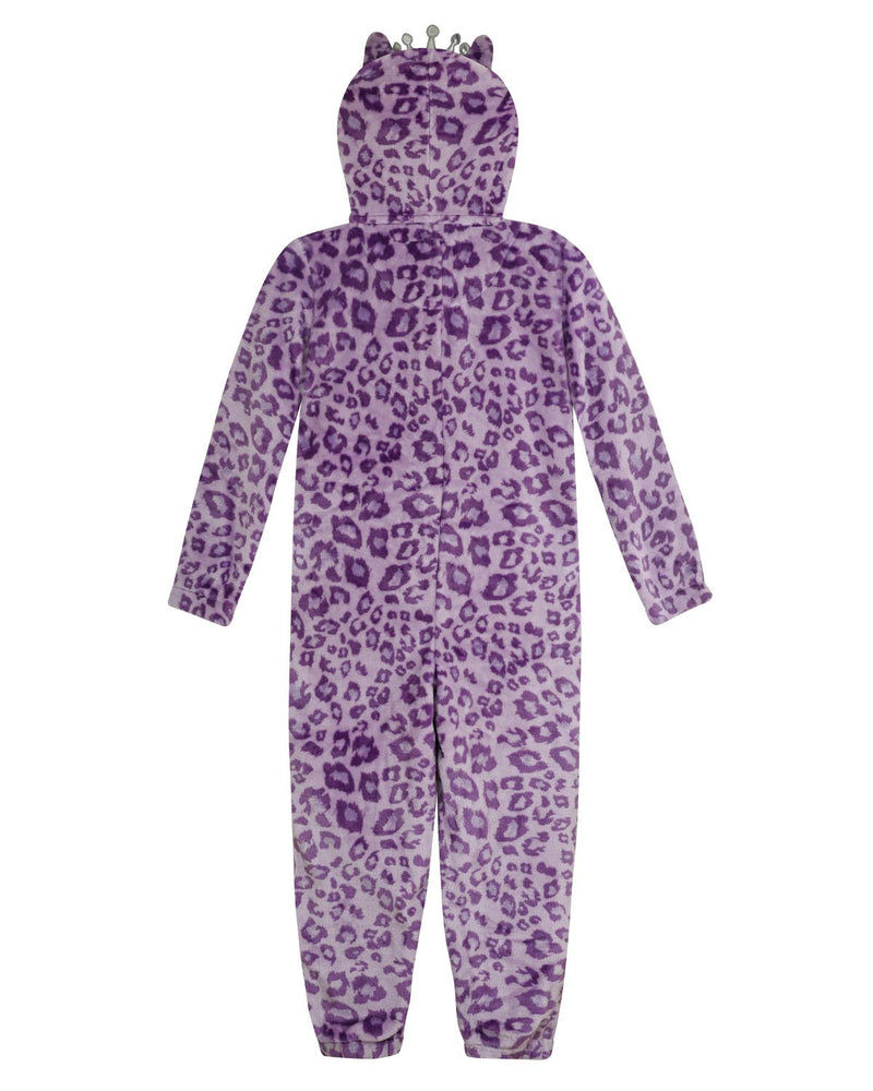 Girls Purple Princess Leopard Onesie