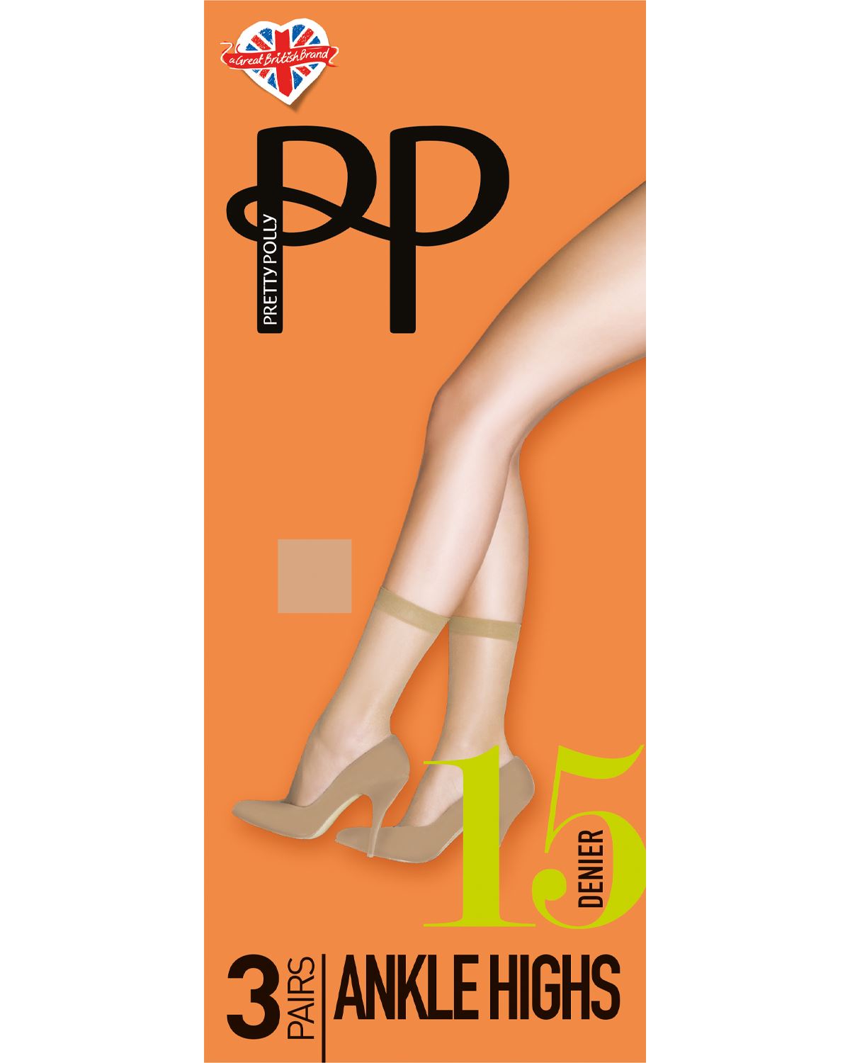 Pretty Polly Womens 3 Pack 15 Denier Ankle Highs