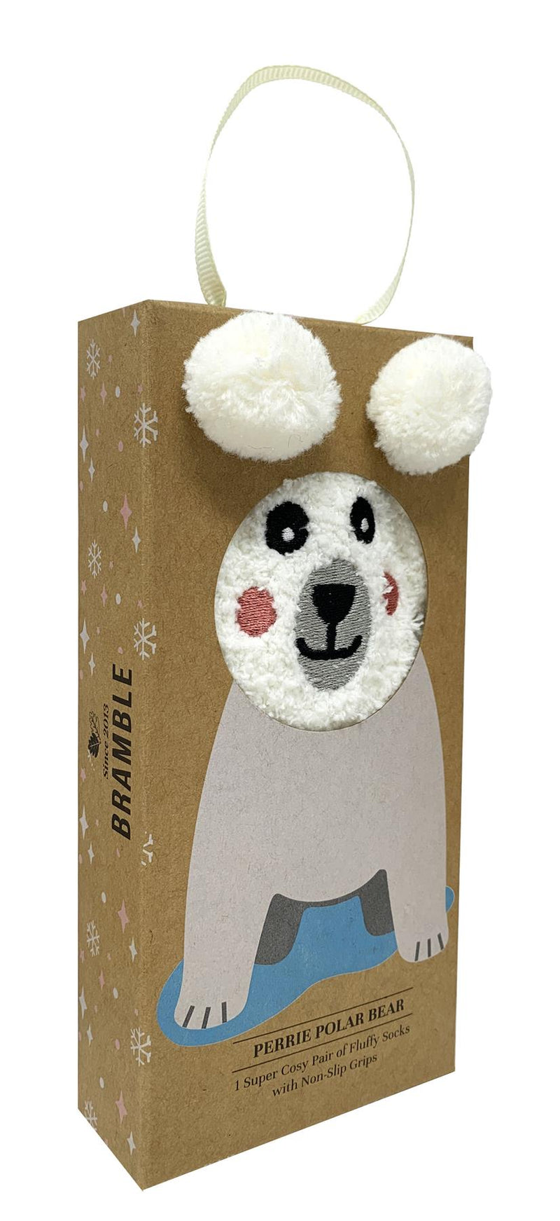 Bramble Womens Polar Bear Fluffy Socks Gift Box