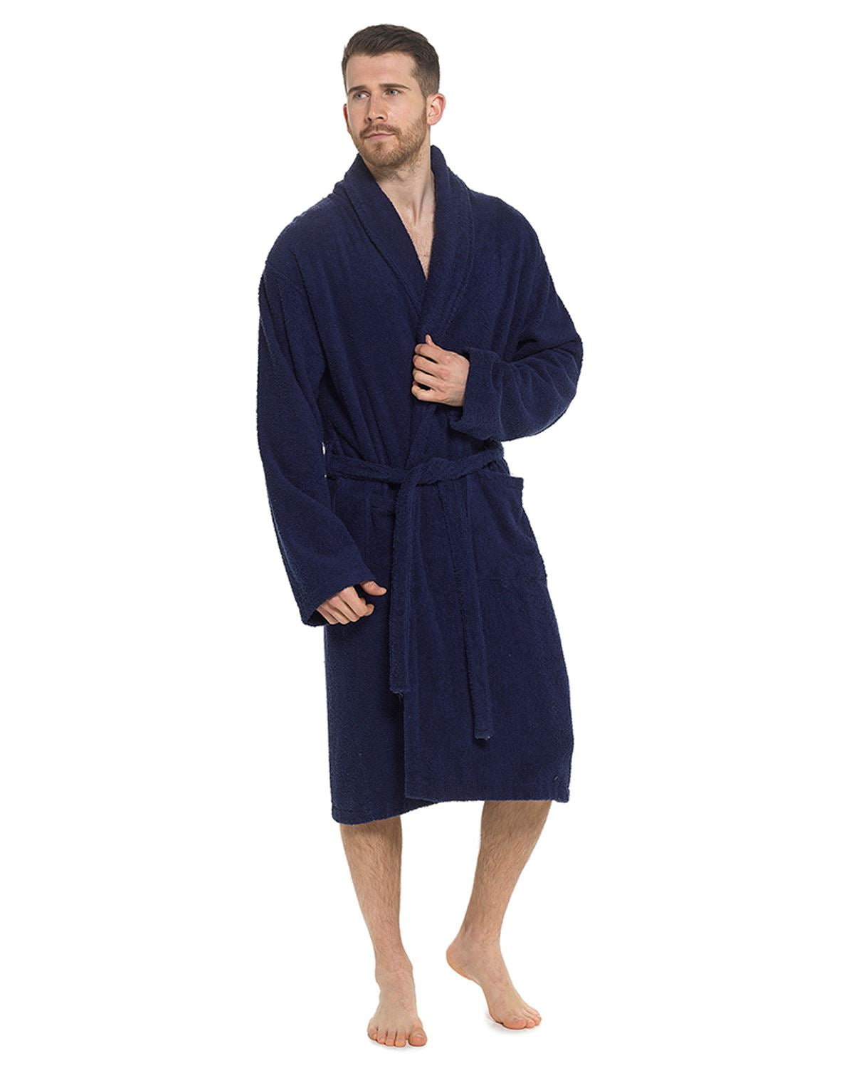 Tom Franks Mens Cotton Towelling Bathrobe