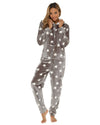 Slumber Hut Womens Grey Star Print Onesie