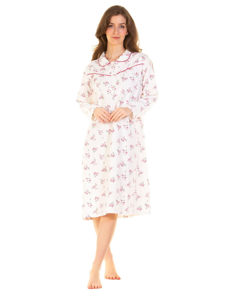 Sue Marks Womens Wincey Meadow Brushed Cotton Nightie