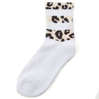 Womens 6 Pack Animal Print Stripe Sport Socks