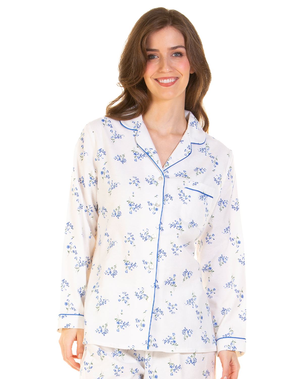 Sue Marks Womens Wincey Meadow Brushed Cotton Pyjamas