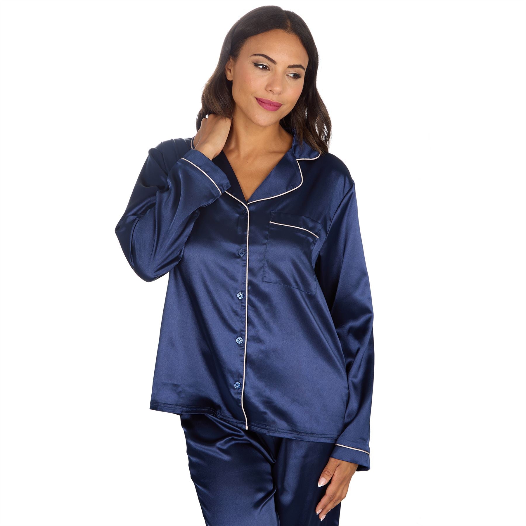 Slumber Party Womens Satin Long Pyjamas